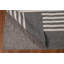 Tapis oriental rayé gris Kilim Durrie 8 x 12