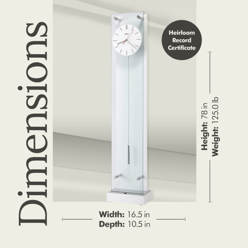 Echo IV 78'' Glass Floor Clock