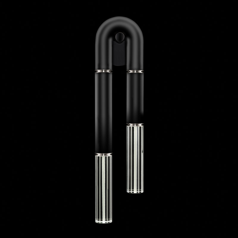 Antonia LED Flush Mounted Sconce, Black/Nickel