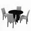 5-Piece Round Dining Table set-2096908700