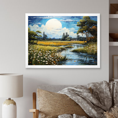" Countryside Tranquil Pond Landscape "