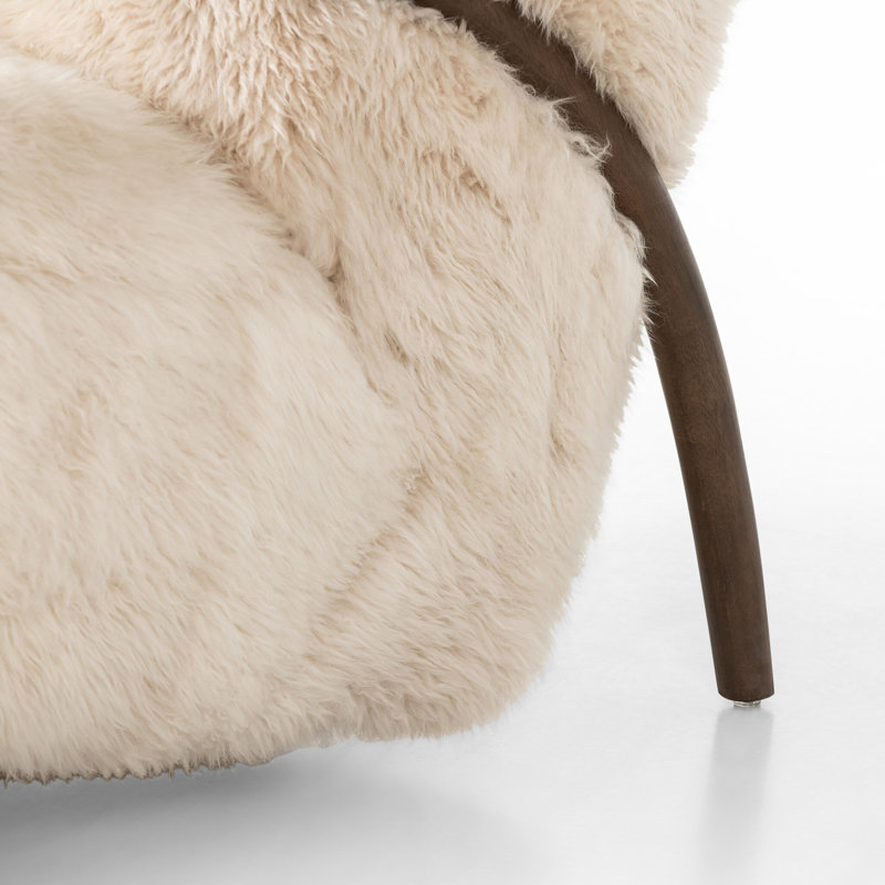 Sandro Leather Armchair, Chalet Shearling