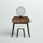 Ensemble coiffeuse avec tabouret et miroir Kyla