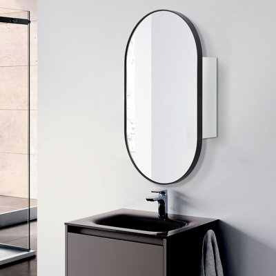 Armoire à pharmacie avec miroir fixe l 22 "H 38" Ecka