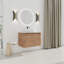 Meuble-lavabo mural 30 po avec lavabo d'art en céramique et 2 portes à fermeture en douceur, emballage KD, contreplaqué-801745964