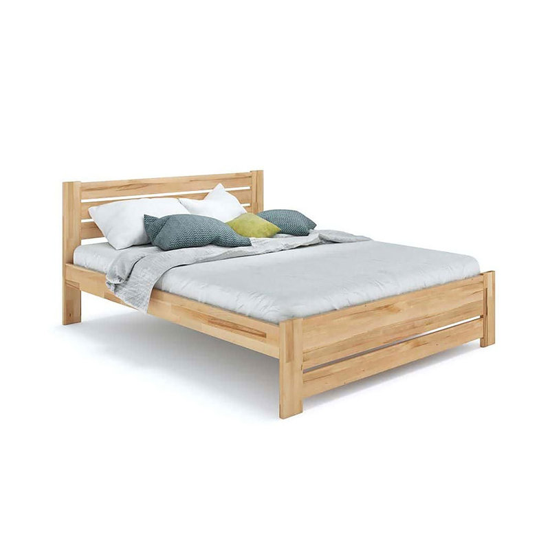 Issabelle Eco Wood Bed - Chemical Free - Natural Hand Rubbed Oil Finish, Full, Natural