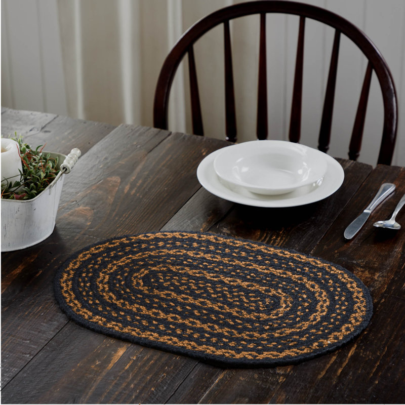 Lashbrook Geometric Oval Placemat, 12" W x 18" L x 0.25" D