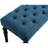 Fabric Bench In Blue Hue - Solid Wood Frame & Turned Legs, 48"W X 16"D 19.5"H Leg Dining Table , Wood, 48W 16D 19.5H-1994282678