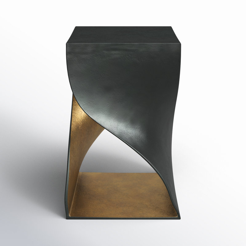 Floor Shelf End Table, Black