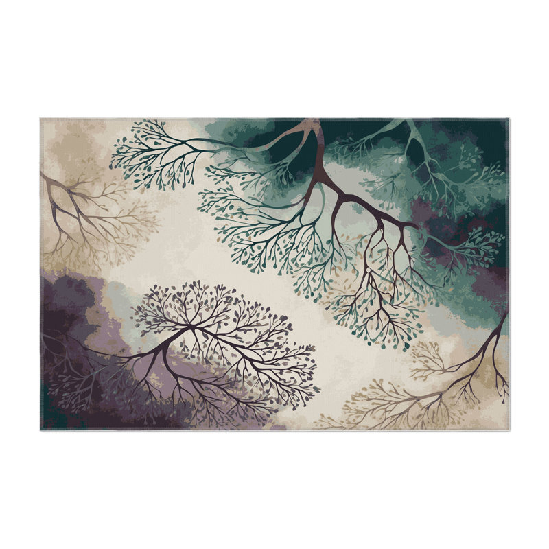 Midnight Meadow Indoor And Outdoor Area Rug, Rectangle 2' x 3'