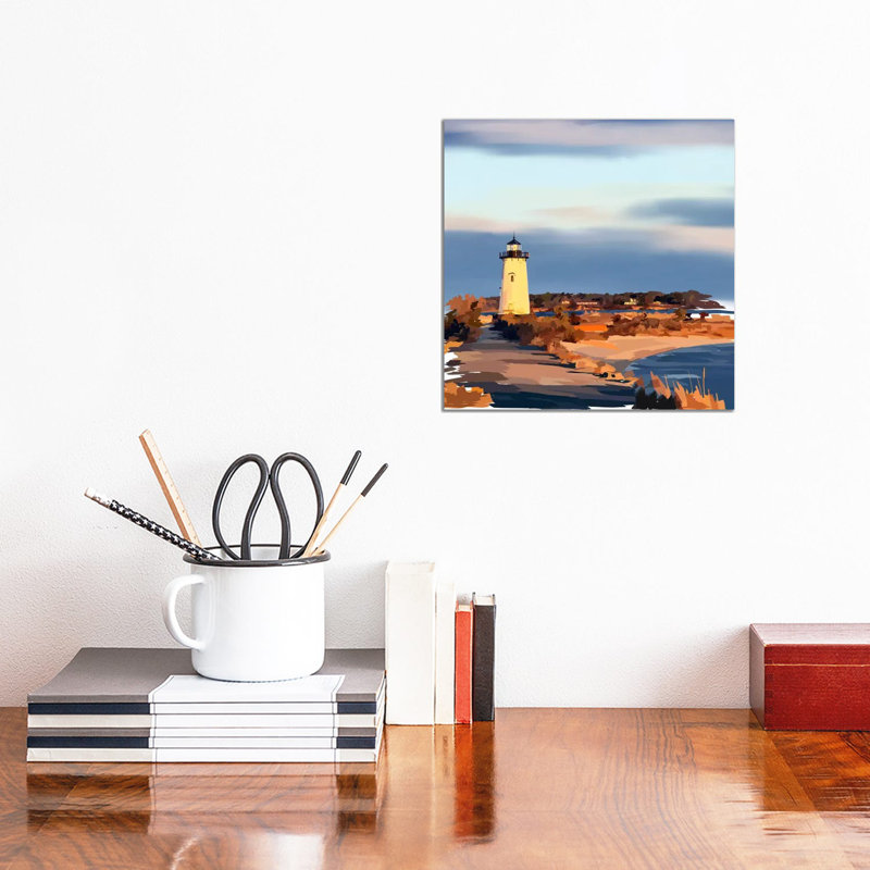 Lighthouse Scene II by Emily Kalina - Wrapped Canvas Gallery-Wrapped Canvas Giclée, 30.48 cm H x 30.48 cm W