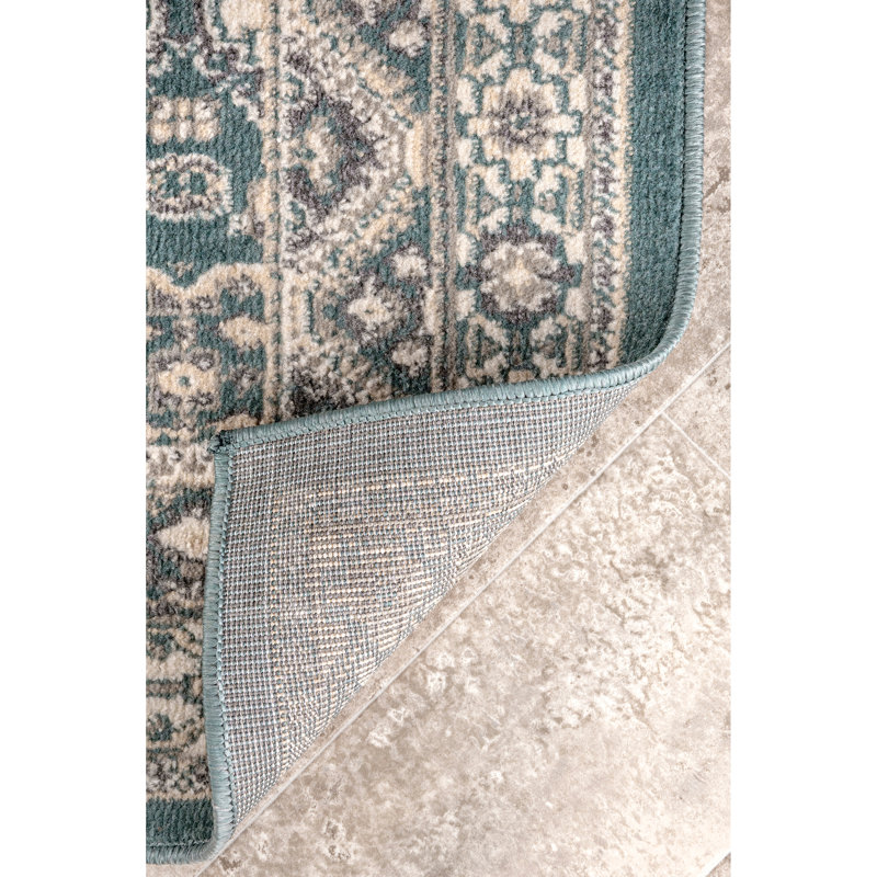 Tapis bleu à motif de performance Southwestern Shawna, Rectangle 9 pi x 12 pi