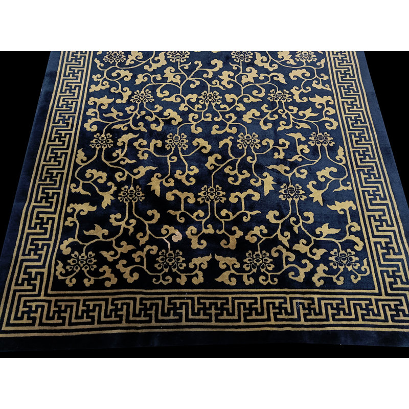 Tapis de couloir chinois en laine antique
