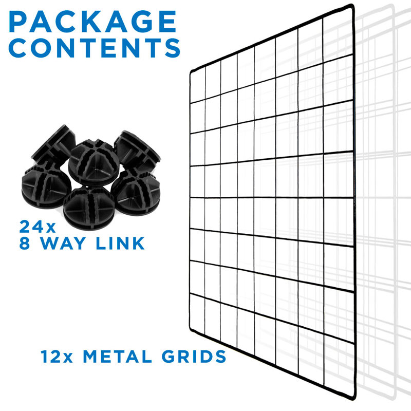 Foldable Black Metal Wire Small Animal Playpen