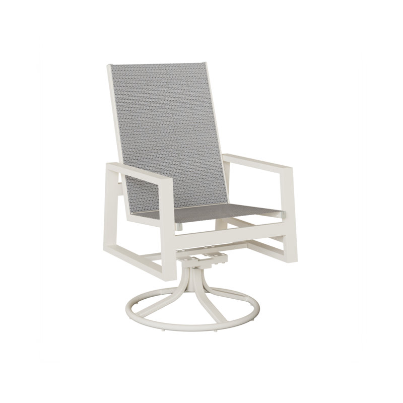 Chaise berçante berçante à haut dossier berçant Vida Berlin Gardens, Corbeau Jazzy, Blanc mat
