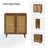 Cuillin 30'' Tall 2 - Rattan Door Accent Cabinet with Solid Wood Legs-107084257