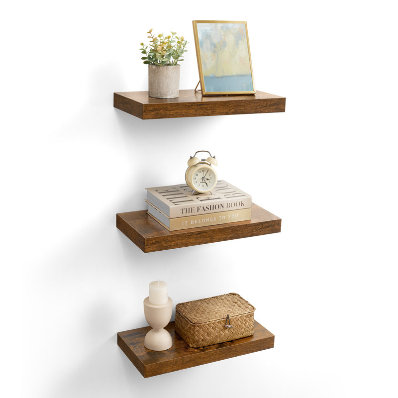 Floating Shelves, Wall Mounted, Brown