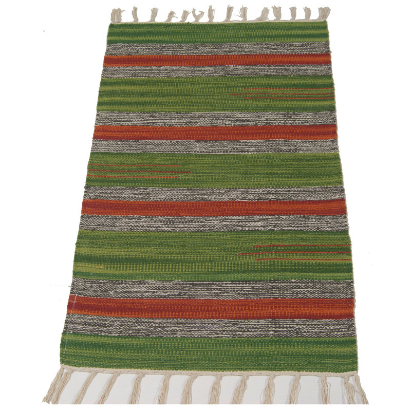 Merci Rectangle 50 cm x 80 cm Striped Hand Knotted Kilim