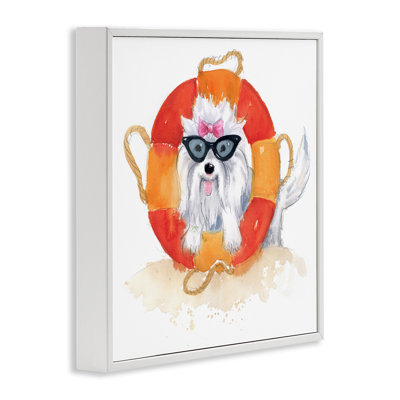Sandy Dog in Sun Sun, art giclée encadré par Geoff Allen