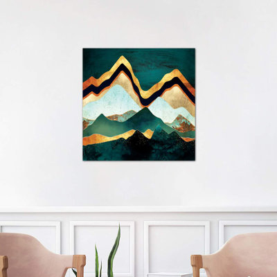 Velvet Copper Mountains by SpaceFrog Designs - Wrapped Canvas Print