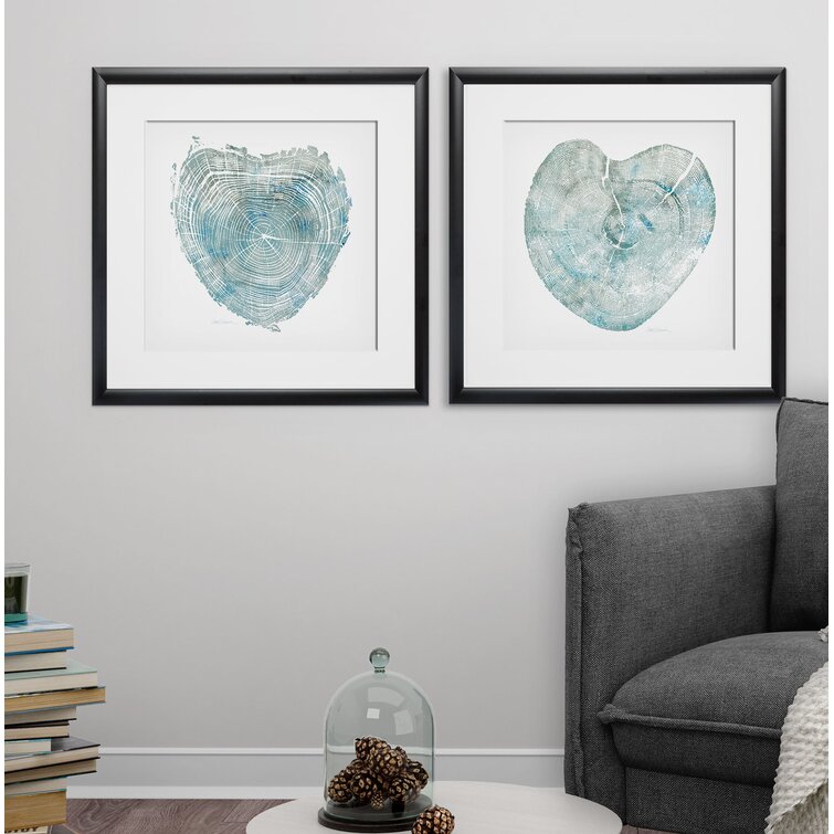 Union Rustic Heart Tree Framed 2 Pieces Set | Wayfair