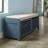 Rustic Entryway Storage Bench With Cushion - Shutter Door Organizer For Shoes And Accessories-199353378