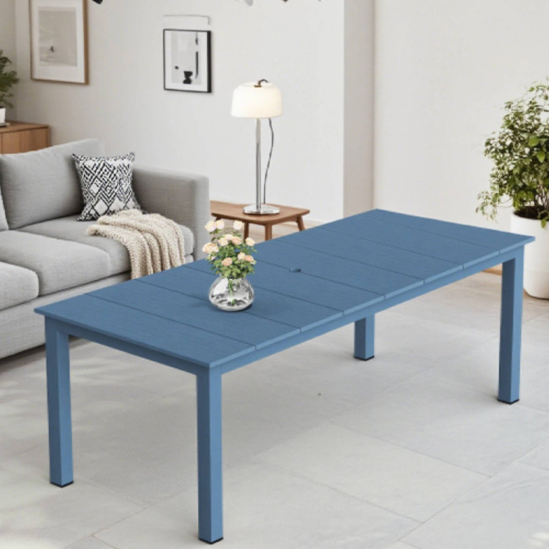 Table de salle à manger d'extérieur simple bleue - utilisation multi-scénario pour patio / jardin / terrasse, Bleu