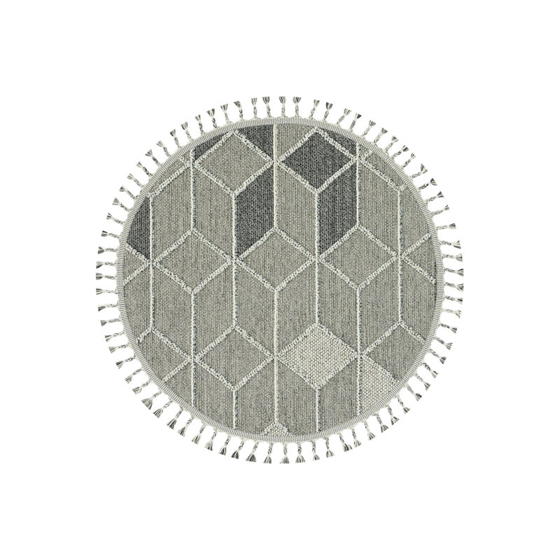 Round Rhilynn Machine Made Indoor / Outdoor Area Rug, Round 3'3"