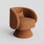 Fauteuil demi-tonneau pivotant rembourré (ensemble de 2)-142785851