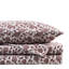 100% flanelle de coton 4 pièces pour grand lit à motif floral rouille taille luxueuse pour matelas jusqu'à 18 po de hauteur Élastique brossé doux pré-rétréci confort avec draps plats 2 taies d'oreiller faciles à utiliser