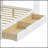 Wooden L-Shape Daybed With Seven Storage Cabinets And Two Storage Drawers, Multi-Functional Bed With Study Desk And Built-In Bookshelf-1397530392-1397530399