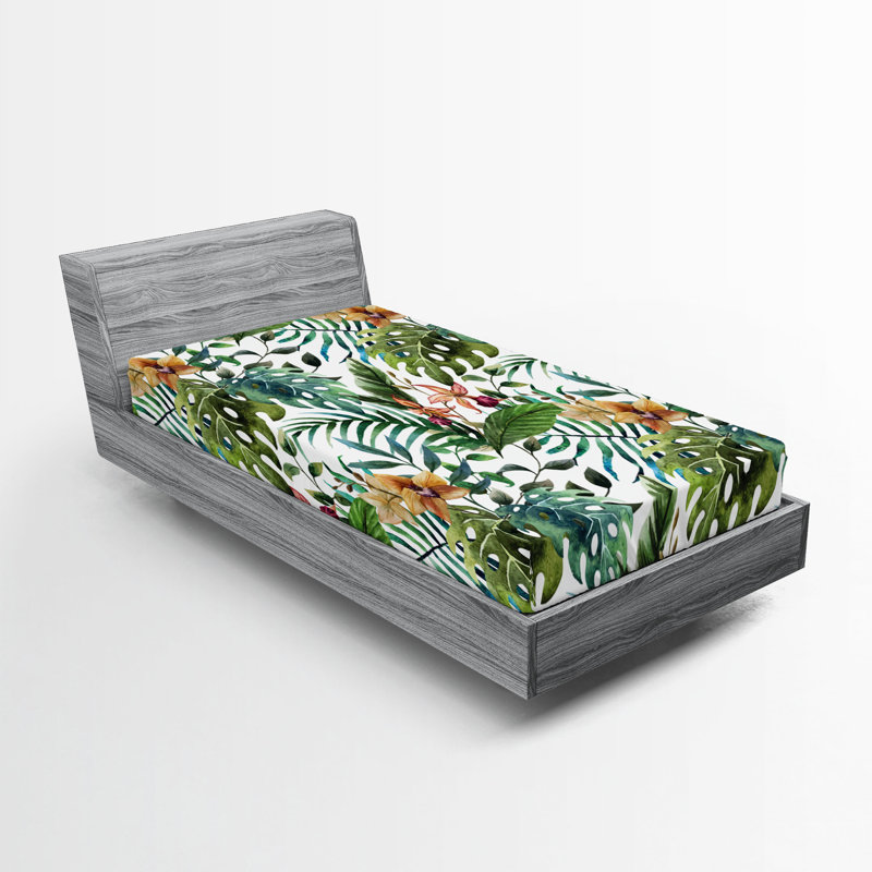 Ensemble de 2 draps-housse Ambesonne, Ensemble de draps pour taille de lit simple TG