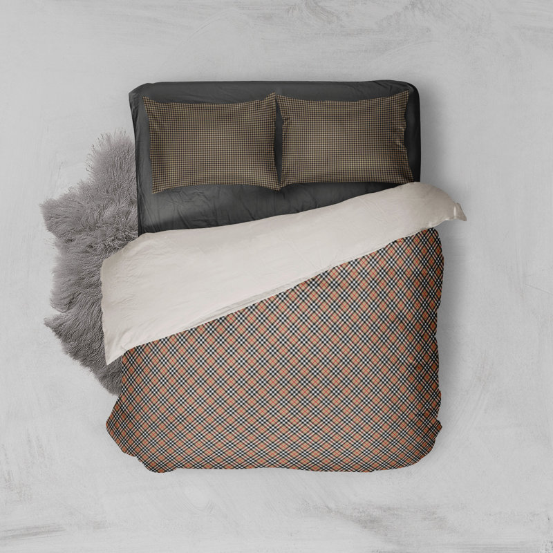 Ensemble de housse de couette Birdsong, Housse simple + 1 taie décorative, Gris