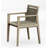 SemaWT Solid Wood Outdoor Dining Armchair
