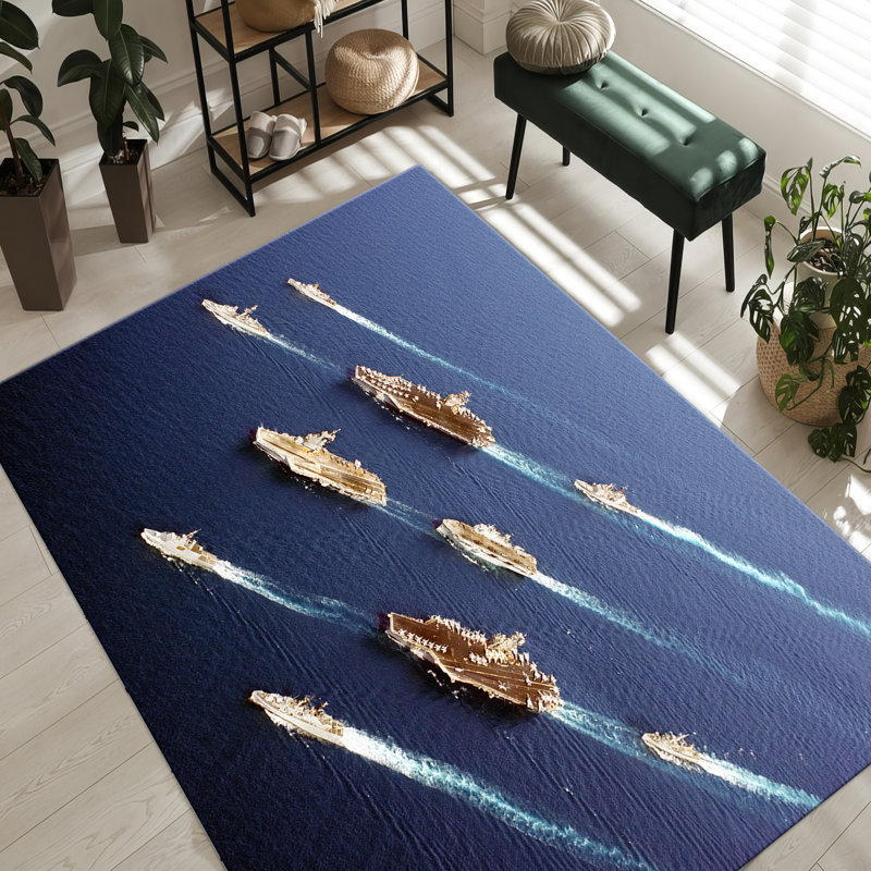 Chic Floral Design Non Woven Soft Type Printed Rug Perfect for Adding a Touch of Elegance to Any Room in Your Home