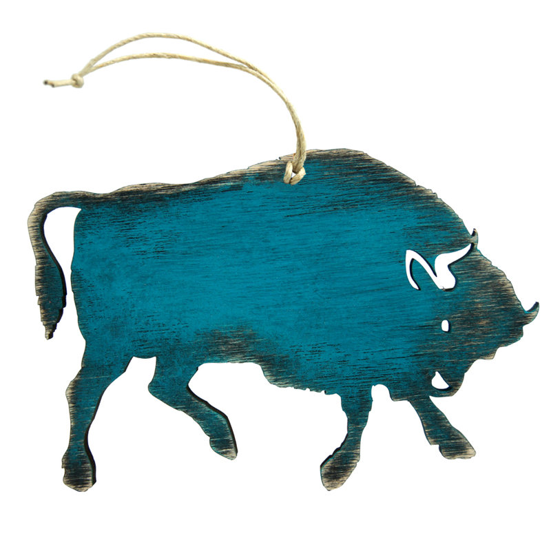 5'' Handmade Wood Animals Holiday Shaped Ornament