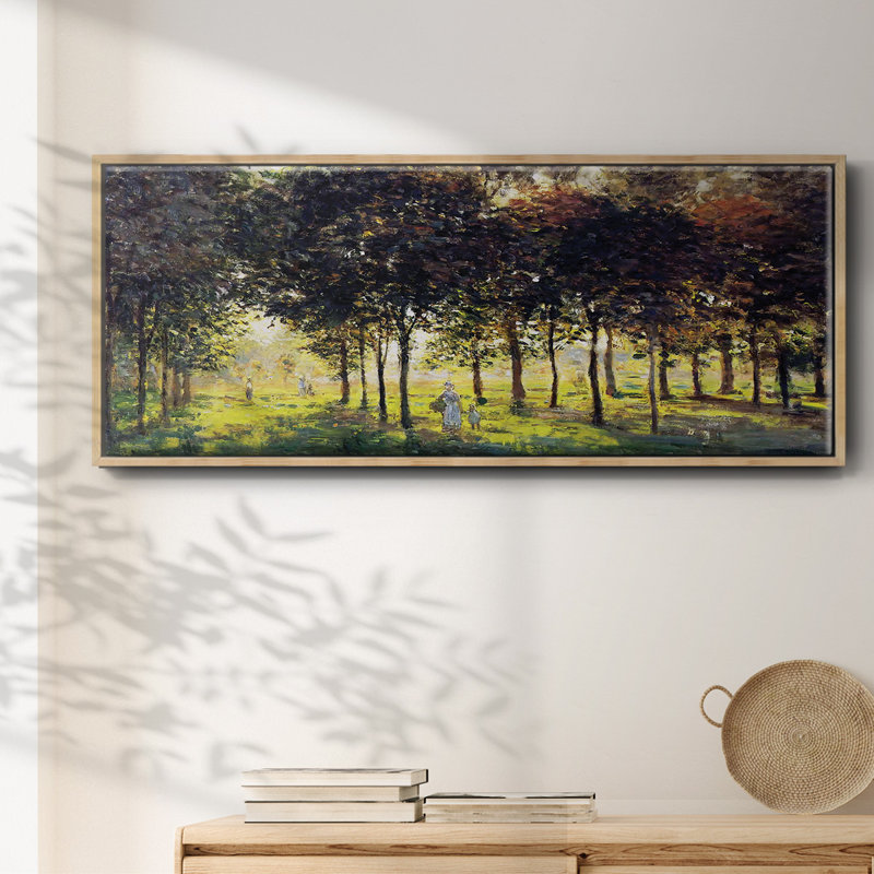 «The Promenade at Argenteuil, Sunset, 1874», reproduction sur toile flottante, H 20 po x l 50 po x P 1,5 po, Naturel