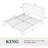 Upholstered Bed with Square Tufting and Wingback-90790603-90790605