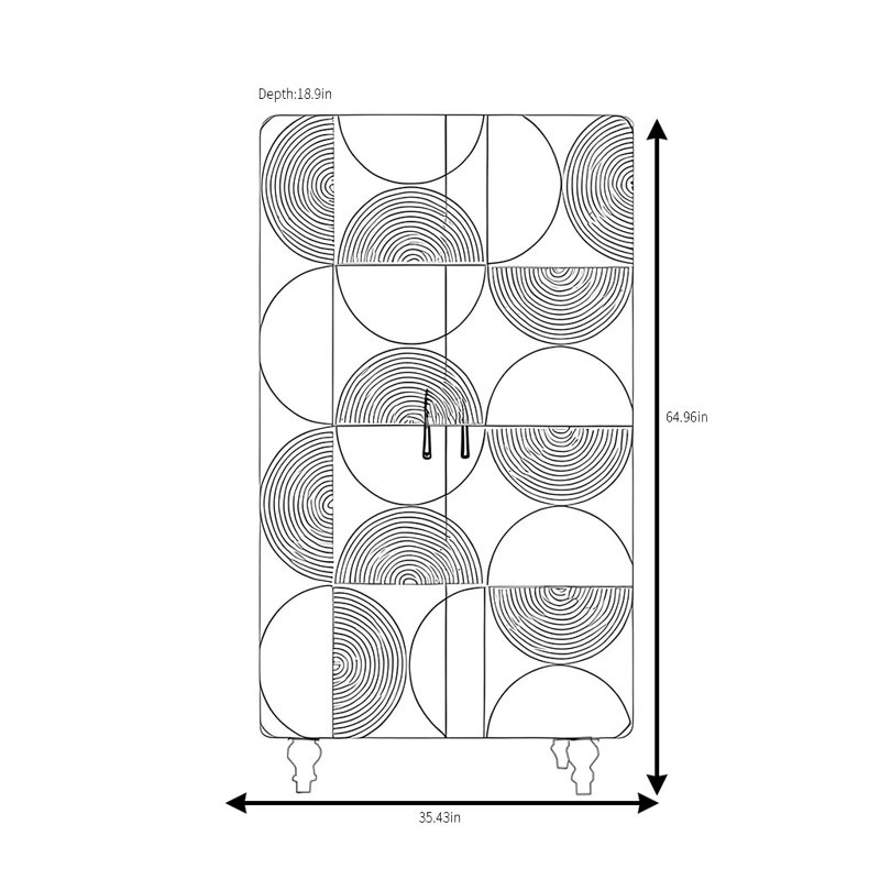 Garde-robe simple ronde