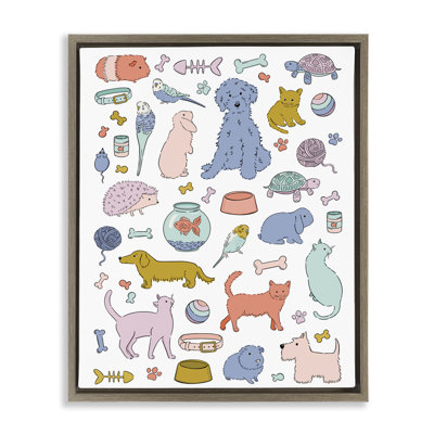 Pet Shop Menagerie Floating Frame, design by Bethany Sandoval