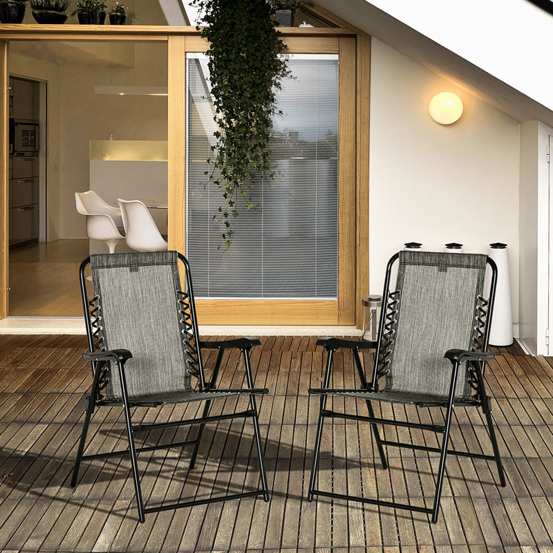 2 chaises pliantes extérieures