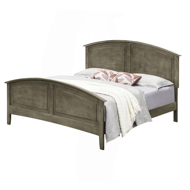 Élégant grand lit gris au design décontracté