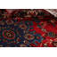Tapis rouge en laine noué à la main de conception unique 6 pi 10 po x 9 pi 7 po Aaylie