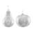 Martarius 2 Piece Apple And Pear Decorative Accent Glass Tabletop Sculpture Set-1465808248