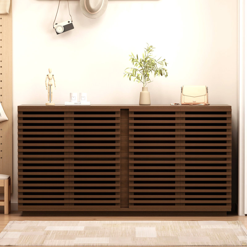Buffet avec portes en bois massif