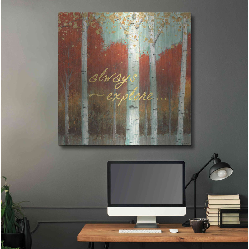 «Fall Promenade III» par James Wiens, art mural en métal, H 36 po x l 36 po