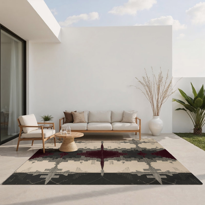 Tapis intérieur et extérieur Antique Reverie, Rectangle 1 pi 6 po x 2 pi 6 po