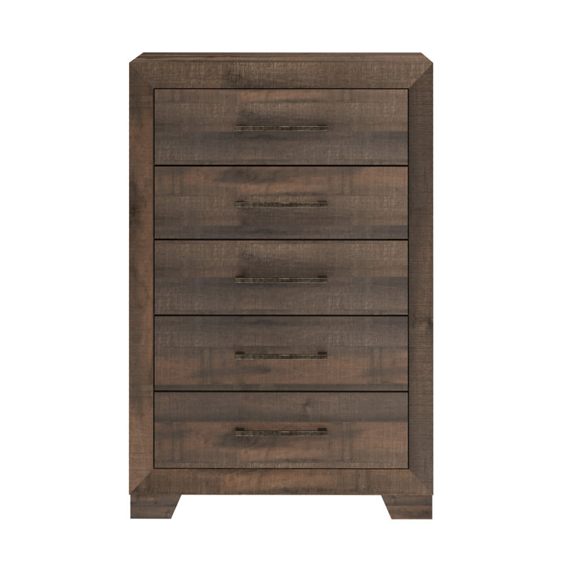 Commode brune à 5 tiroirs
