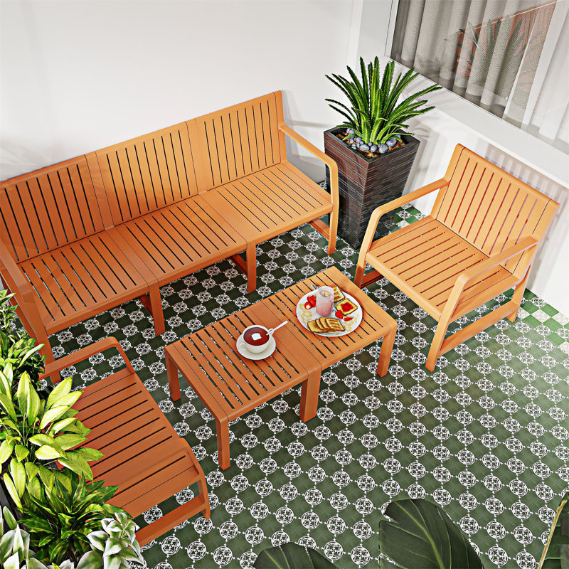 Ensemble de meubles 5 pièces, Apricot Brown