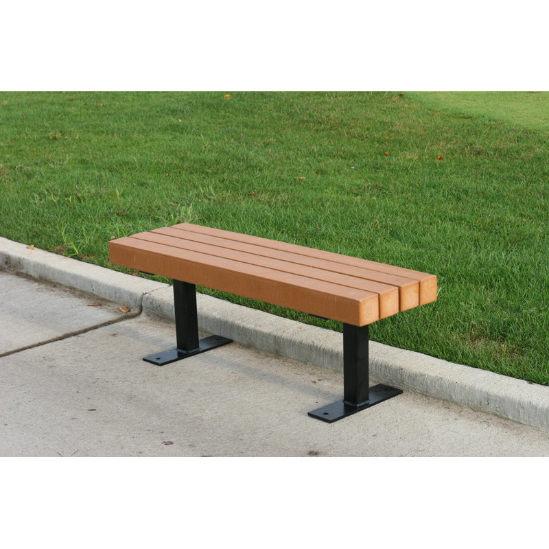 Trailside Recycled Plastic Park Bench, 8', Green